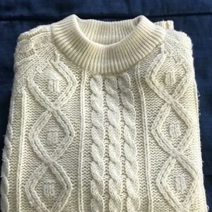 Vintage Gimbels Fisherman Cable Knit Sweater